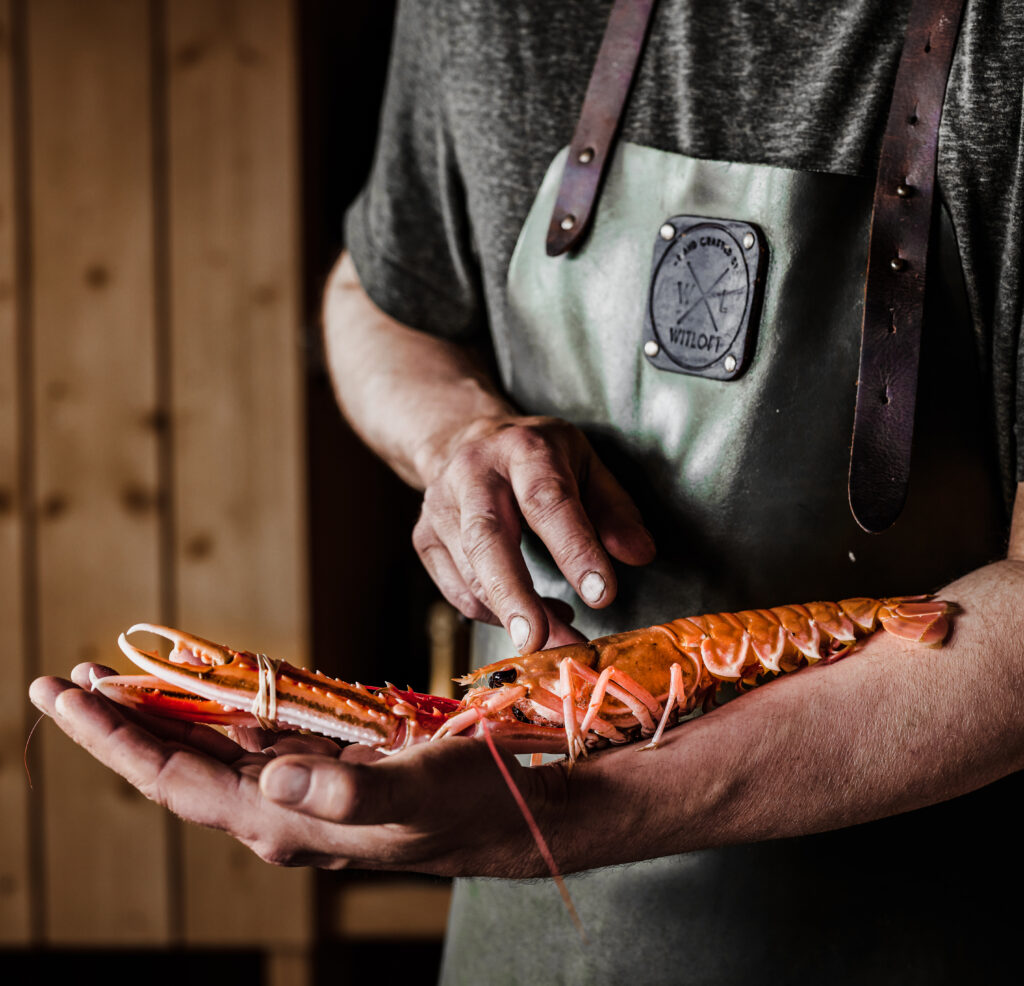 norwegian lobster in lofoten hotel